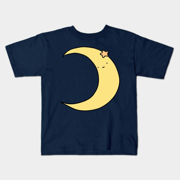 Cute Crescent Moon Kids T-Shirt by saradaboru